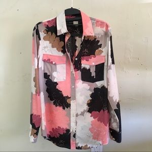 NWOT Banana Republic Blouse Work Shirt Floral - S